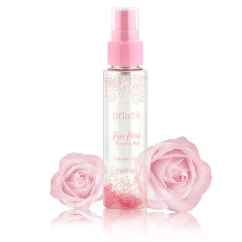 ⚫️ Girlactik ROSE PETAL DEWY FACE MIST Full-Size New In Box
